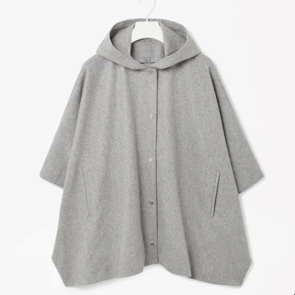COS Hooded Wool-Mix Cape